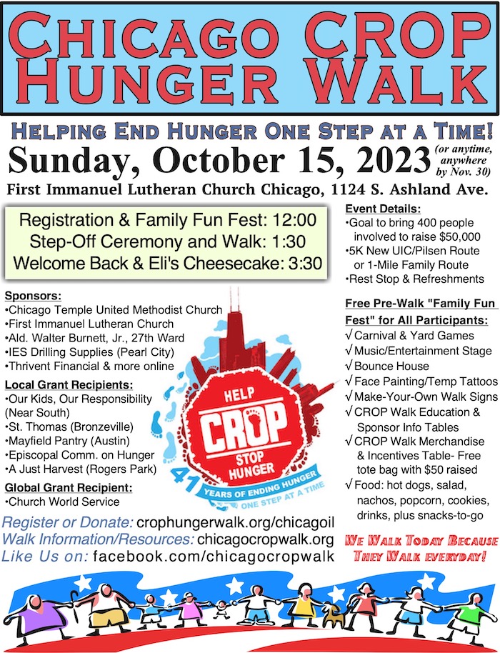 Chicago CROP Walk 2023 Flyer