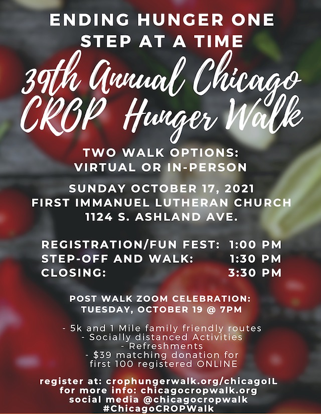 Chicago CROP Walk 2021 Flyer
